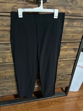 Athleta Brooklyn Black Lined Work /Athleisure Trouser 14 Petite